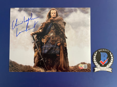 Christopher Lambert signed 8"x10" Highlander Photo - Beckett COA