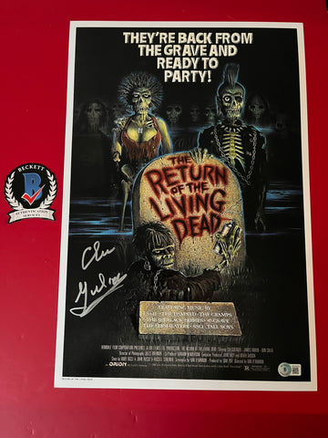 Clu Gulager signed 12"x18" Return of the Living Dead poster - Beckett COA