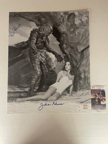 Ricou Browning Julia Adams signed 16"x20" Creature from the Black Lagoon photo - Beckett COA