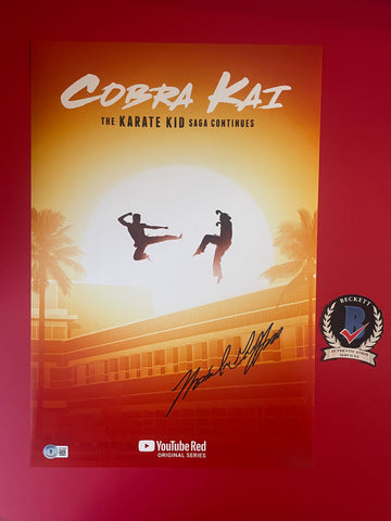 Thomas Ian Griffith signed 12"x18" Karate Kid Cobra Kai poster - Beckett COA