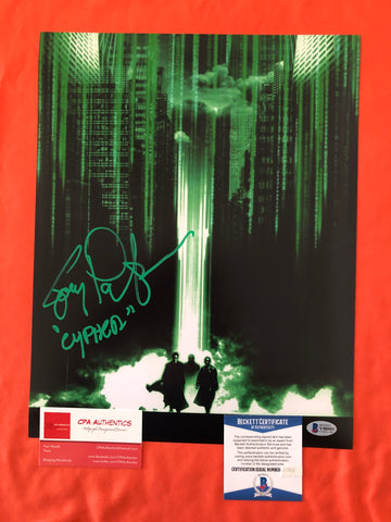 Joe Pantoliano signed 11"x14" The Matrix Poster - Beckett COA