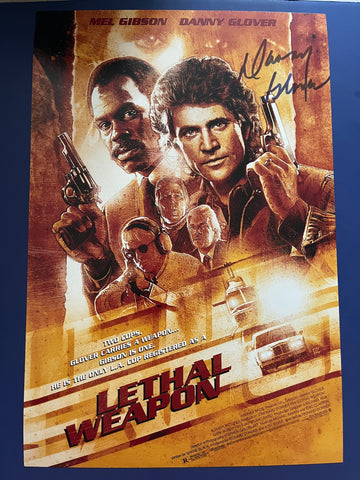 Danny Glover signed 12"x18" Lethal Weapon poster - Beckett COA