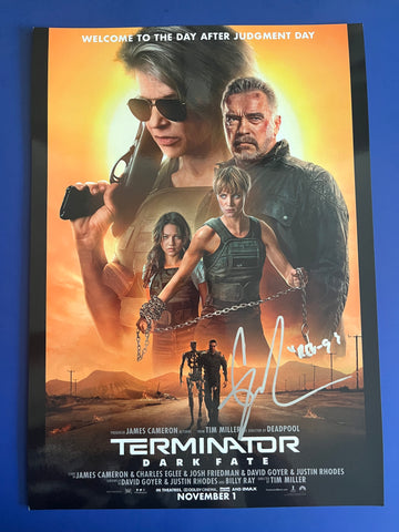 Gabriel Luna signed A3 12"x16.5" Terminator Dark Fate poster - Beckett COA