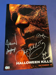 James Jude Courtney Andi Matichak + 3 Cast signed Halloween Kills 12"x18" poster