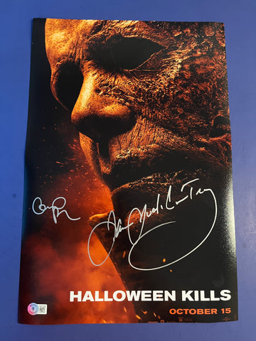 James Jude Courtney Andi Matichak signed Halloween Kills 12"x18" poster - BAS COA