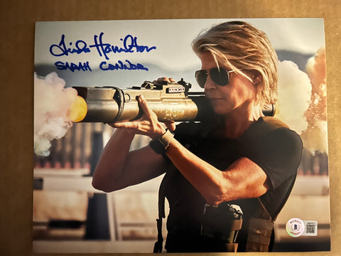 Linda Hamilton signed 8"x10" Terminator photo - Beckett COA