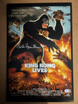 Linda Hamilton signed 12"x18" King Kong Lives poster - Beckett COA