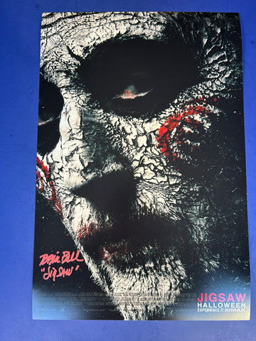 Tobin Bell signed 12"x18" Jigsaw Saw poster - Beckett COA