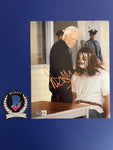 Malcolm McDowell signed 8"x10" Halloween Photo - Beckett COA