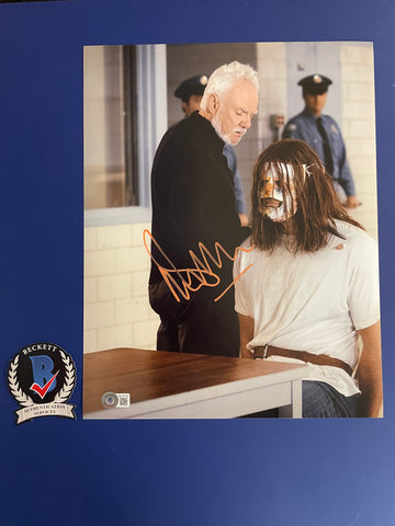 Malcolm McDowell signed 11"x14" Halloween Photo - Beckett COA