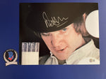 Malcolm McDowell signed 11"x14" Clockwork Orange Photo - Beckett COA