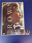 Gillian Anderson signed 12"x18" The Crown Margaret Thatcher poster - Beckett COA