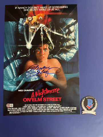 Heather Langenkamp signed 12"x18" Elm Street poster - Beckett COA