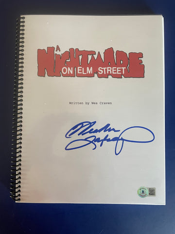 Heather Langenkamp signed Nightmare on Elm Street script - Beckett COA