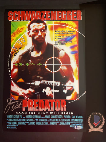 Jesse Ventura signed 12"x18" Predator poster - Beckett COA