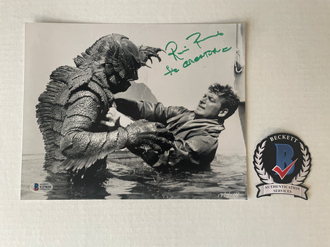 Ricou Browning signed 8"x10" Creature from the Black Lagoon photo - Beckett COA