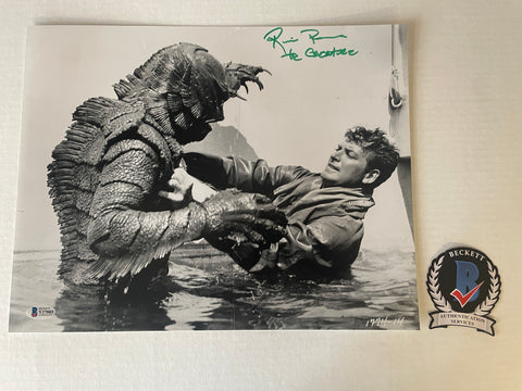 Ricou Browning signed 11"x14" Creature from the Black Lagoon photo - Beckett COA
