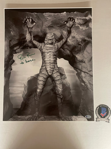 Ricou Browning signed 16"x20" Creature from the Black Lagoon photo - Beckett COA