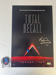 Michael Ironside signed 12"x18" Total Recall poster - Beckett COA