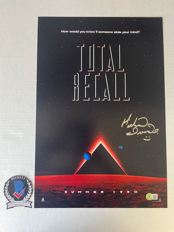 Michael Ironside signed 12"x18" Total Recall poster - Beckett COA