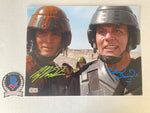 Michael Ironside Casper Van Dien signed 11"x14" Starship Troopers photo - Beckett COA