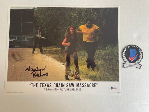 Marilyn Burns signed 11" x 14" Leatherface Texas Chainsaw Massacre Photo - Beckett COA