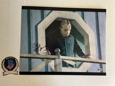 Ted White signed 11"x14" Jason Voorhees Friday the 13th Part 4 Photo - Beckett COA