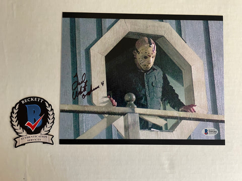 Ted White signed 8"x10" Jason Voorhees Friday the 13th Part 4 Photo - Beckett COA
