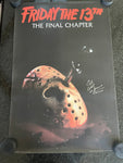 Ted White signed 24"x36" Jason Voorhees Friday the 13th Part 4 Poster - Beckett COA