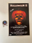 Dick Warlock signed 12"x18" Halloween 2 Michael Myers poster - Beckett COA