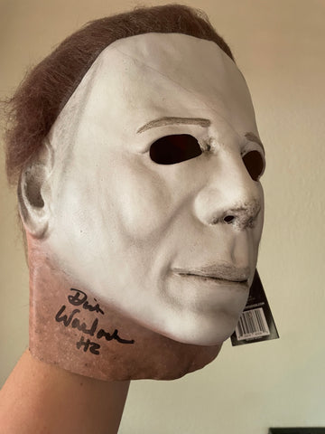 Dick Warlock signed Halloween 2 Michael Myers TOTS mask - Beckett COA