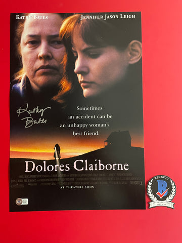 Kathy Bates signed 12"x18" Dolores Claiborne poster - Beckett COA