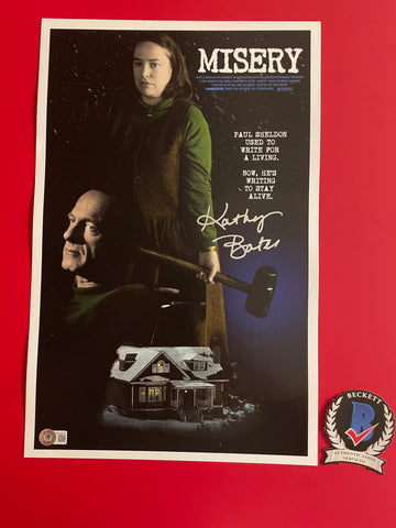 Kathy Bates signed 11"x17" Misery custom poster - Beckett COA