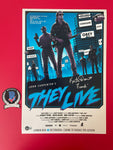 Keith David signed 12"x18" They Live poster - Beckett COA