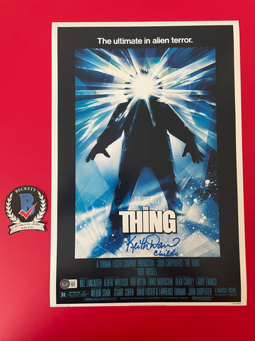 Keith David signed 12"x18" The Thing poster - Beckett COA
