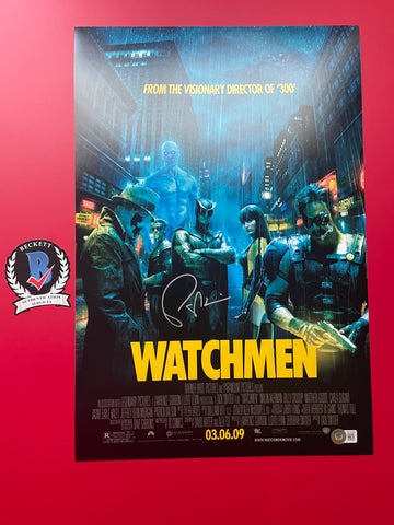 Patrick Wilson signed 12"x18" Night Owl II Watchmen poster - Beckett COA