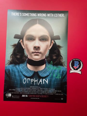 Vera Farmiga signed 12"x18" Orphan poster - Beckett COA