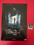 Vera Farmiga Patrick Wilson signed 12"x18" The Conjuring 2 poster - Beckett COA