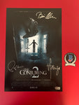 Vera Farmiga Patrick Wilson Bonnie Aarons signed 12"x18" The Conjuring 2 poster - Beckett COA