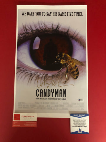 Clive Barker signed 11" x 17" Candyman Poster - Beckett COA