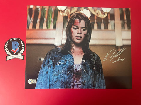 Neve Campbell signed 11"x14" Scream Wes Craven photo - Beckett COA