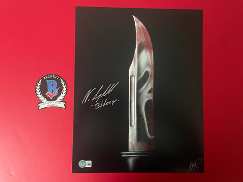 Neve Campbell signed 11"x14" Scream Wes Craven artwork - Beckett COA
