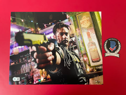 Jeffrey Dean Morgan signed 11"x14" The Comedian Watchmen photo - Beckett COA