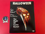 Brian Andrews Kyle Richards signed 11"x14" Halloween Michael Myers poster - Beckett COA