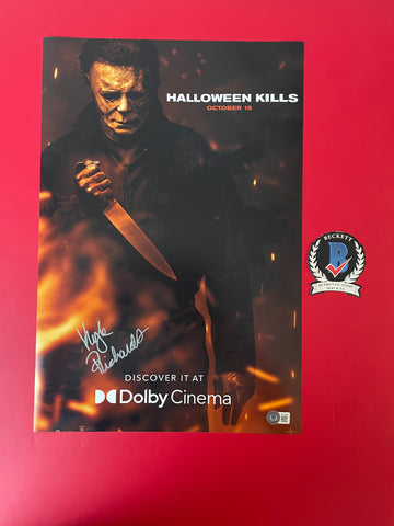 Kyle Richards signed 12"x18" Halloween Kills Michael Myers poster - Beckett COA