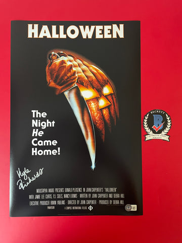 Kyle Richards signed 12"x18" Halloween Michael Myers poster - Beckett COA