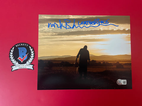 Mark Burnham signed 8"x10" Texas Chainsaw Leatherface photo - Beckett COA