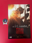 Mark Burnham signed 11"x17" Texas Chainsaw Leatherface poster - Beckett COA