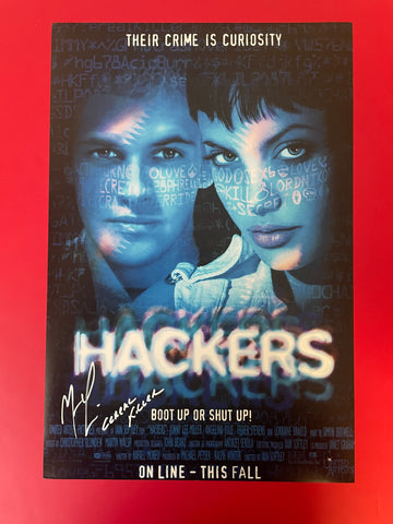 Matthew Lillard signed 12"x18" Hackers poster