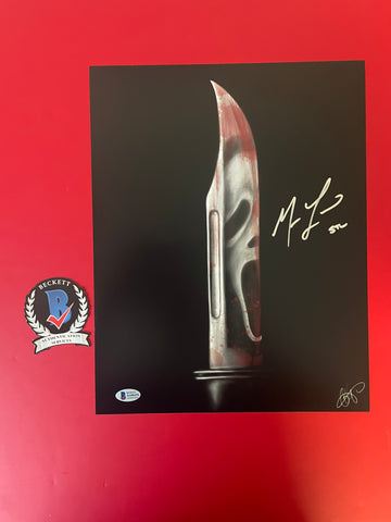 Matthew Lillard signed 11"x14" Ghostface Scream artwork - Beckett COA